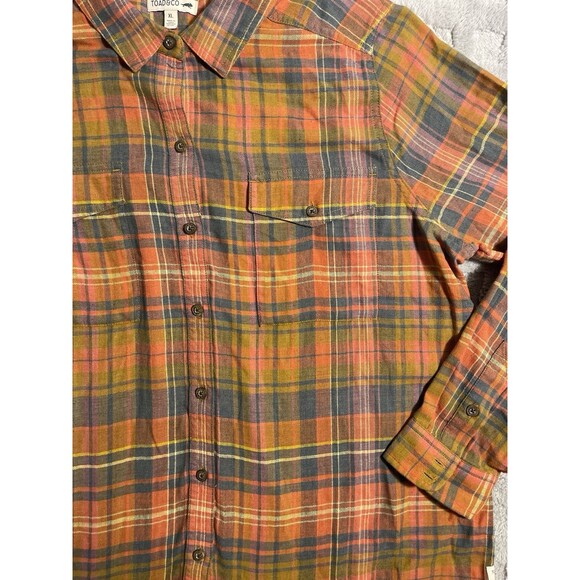 Toad & Co Women's  Re-form Flannel Long Sleeve Shirt Size XL Excellent Condition - Picture 7 of 16